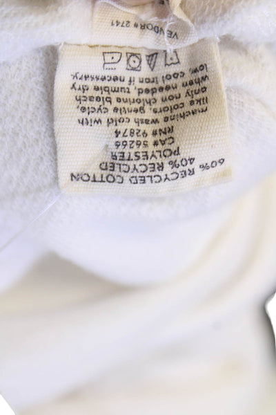 Splendid Womens Rolled Short Sleeves A Line Dress White Cotton Size Medium