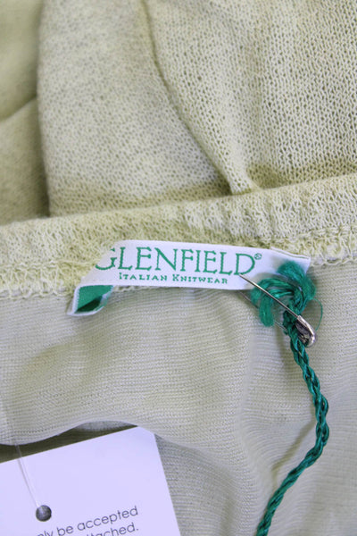 Glenfield Womens Stretch Lined Pull-On Casual Midi Skirt Green Size M