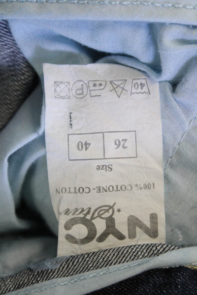 NYC Star Womens Cotton Denim Five Pocket High-Rise Harem Jeans Blue Size 26