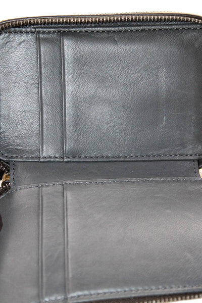 Reed Krakoff Womens Double Zip Wristlet Wallet Metallic Gold