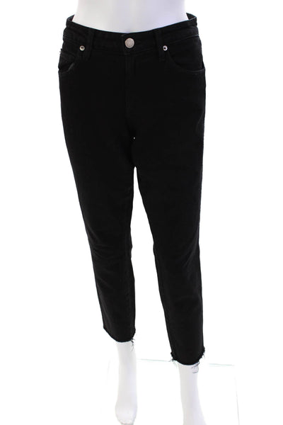 Amo Womens High Rise Stix Crop Black Magic Denim Jeans Size 29