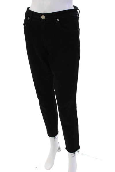 Amo Womens High Rise Stix Crop Black Magic Denim Jeans Size 29