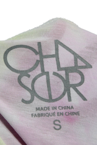 Chaser Womens Short Sleeve Tie Dyed Graphic Band Tee Shirt Pink Multi Small