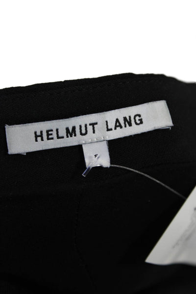 Helmut Lang Womens Back Zip Fringe Spaghetti Strap Square Neck Dress Black 8