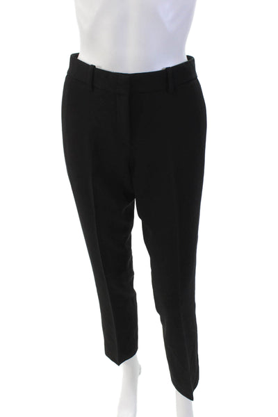 Theory Womens Pleated Zip Lined Tapered Leg Dress Pants Black Size 04