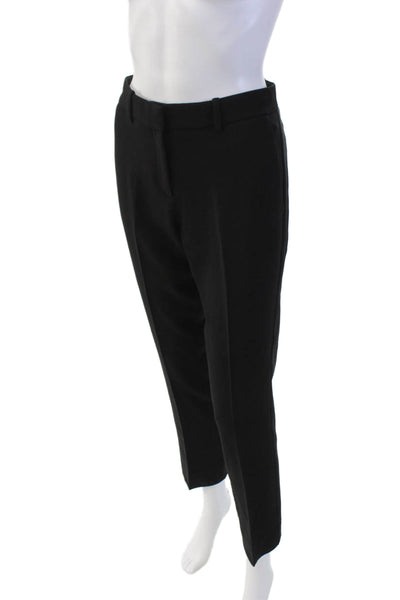 Theory Womens Pleated Zip Lined Tapered Leg Dress Pants Black Size 04