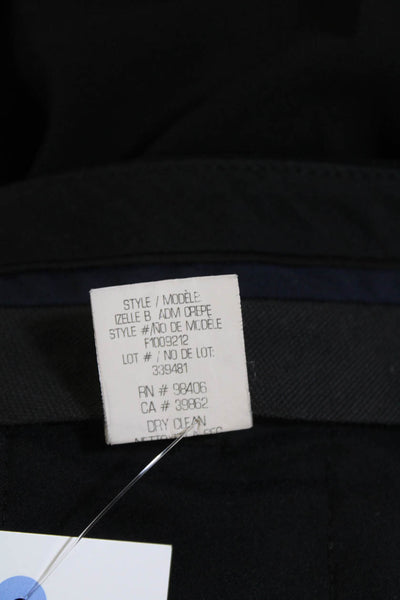 Theory Womens Pleated Zip Lined Tapered Leg Dress Pants Black Size 04