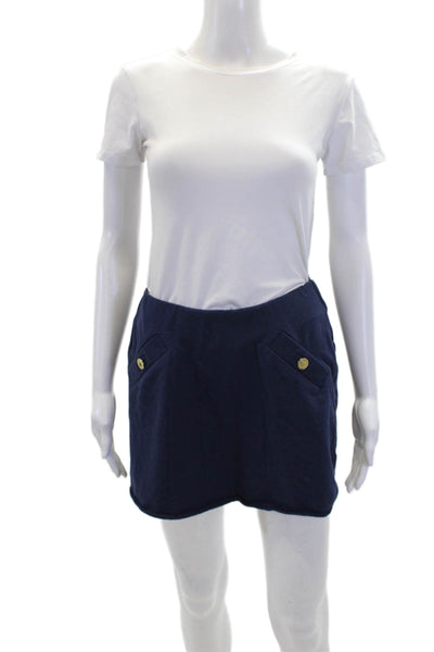 Lilly Pulitzer Womens Cotton Stretch Casual Mini Skort Solid Blue Size XS