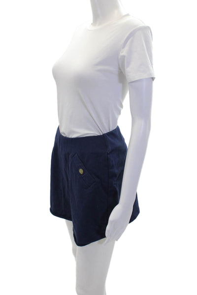 Lilly Pulitzer Womens Cotton Stretch Casual Mini Skort Solid Blue Size XS