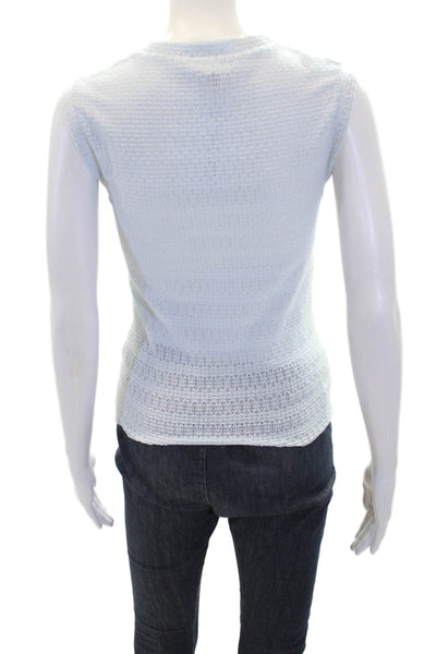 Rag & Bone Womens Sleeveless Round Neck Pullover Tank Top Blouse Blue Size XS