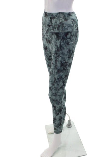 Athleta Womens Tie-Dye Print Mid-Rise Cropped Leggings Green Size M