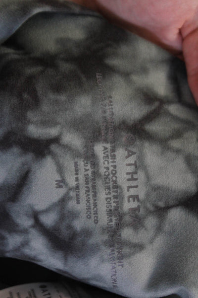 Athleta Womens Tie-Dye Print Mid-Rise Cropped Leggings Green Size M
