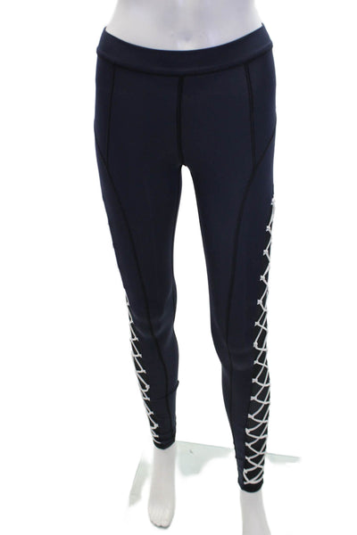 Jonathan Simkhai Carbon 38 Womens Pull On Leggings Navy Blue Size Extra Small