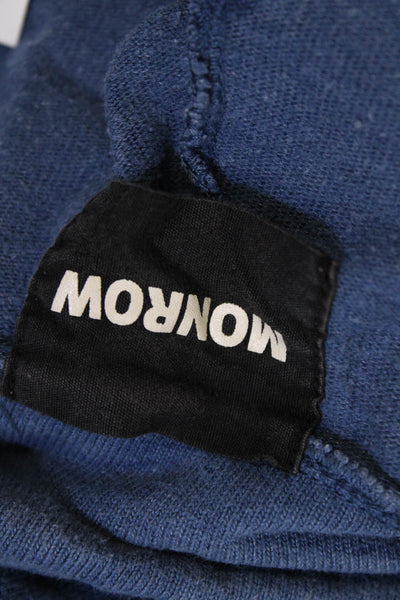 Monrow Womens Cotton Tie Dye Print Drawstring Sweatpants Blue Size S