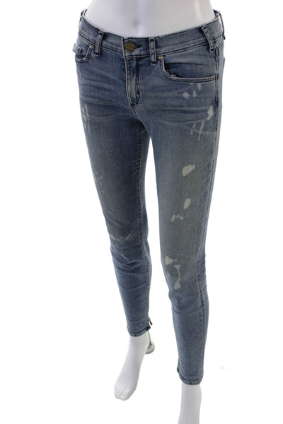 McGuire Womens Cotton Denim Five Pocket Mid-Rise Skinny Jeans Blue Size 26