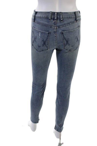 McGuire Womens Cotton Denim Five Pocket Mid-Rise Skinny Jeans Blue Size 26