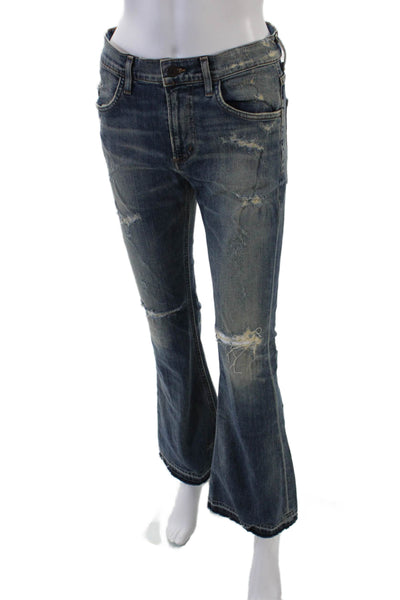 Citizens of Humanity Womens Cotton Denim Distressed Flared Jeans Blue Size 26