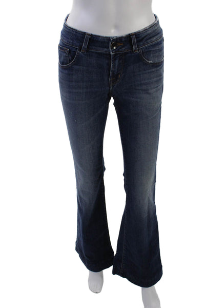 J Brand Womens Cotton Denim Mid-Risee Five Pocket Flared Jeans Blue Size 26
