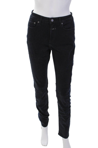 Closed Womens Dark Wash Contrast Trim High Rise Skinny Jeans Blue Size 27