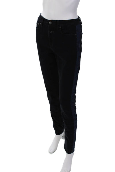 Closed Womens Dark Wash Contrast Trim High Rise Skinny Jeans Blue Size 27