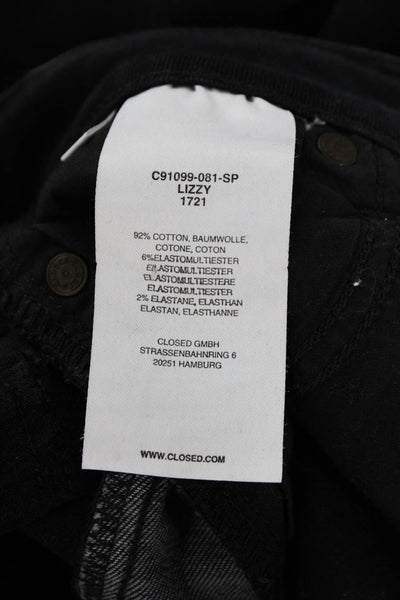 Closed Womens Dark Wash Contrast Trim High Rise Skinny Jeans Blue Size 27