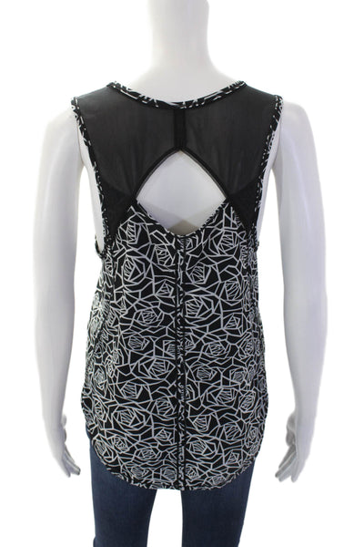 Lululemon Womens Abstract Cut Out Pullover Activewear Tank Top Black Size 4