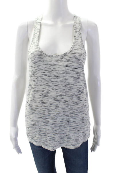Lululemon Womens Heathered Scoop Neck Pullover Activewear Tank Top White Size 4