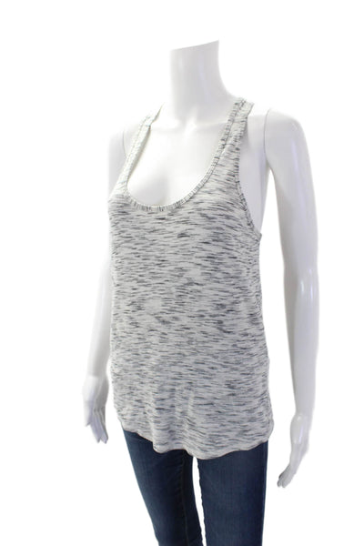 Lululemon Womens Heathered Scoop Neck Pullover Activewear Tank Top White Size 4