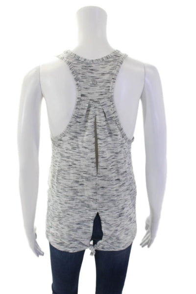 Lululemon Womens Heathered Scoop Neck Pullover Activewear Tank Top White Size 4