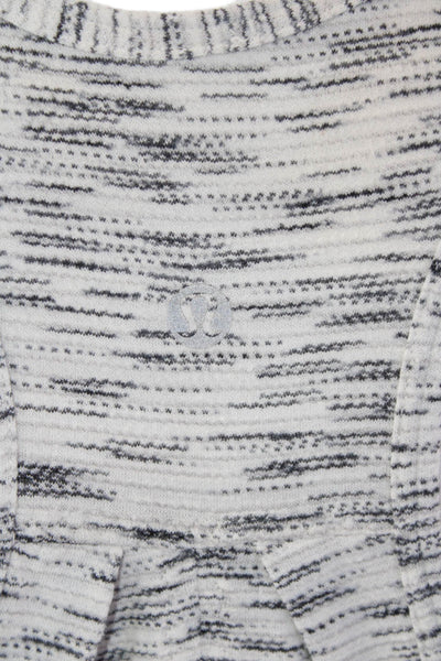 Lululemon Womens Heathered Scoop Neck Pullover Activewear Tank Top White Size 4