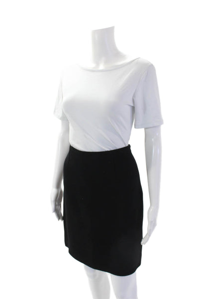 Moschino Cheap & Chic Womens Wool Zippered Straight Mini Skirt Black Size 10