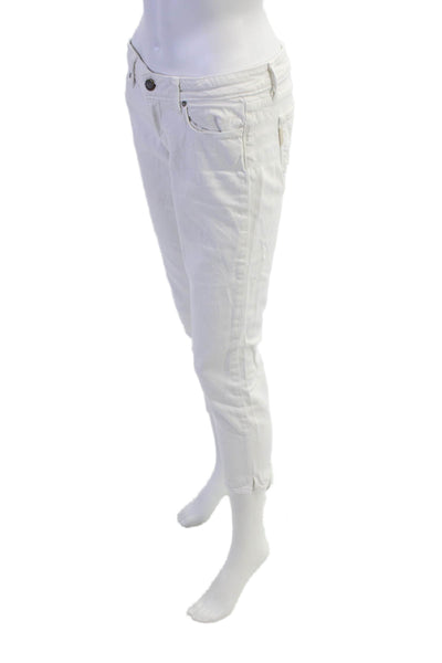 Paige Womens Cotton Zip Button Skinny Leg Light Wash Jeans Blue Size EUR 26