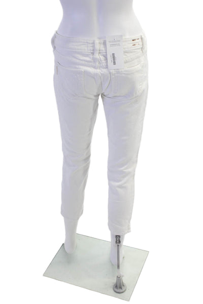 Paige Womens Cotton Zip Button Skinny Leg Light Wash Jeans Blue Size EUR 26