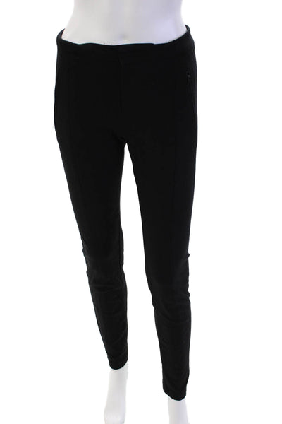 Vince Womens Zippered Mid-Rise Casual Pull-On Skinny Pants Black Size 8