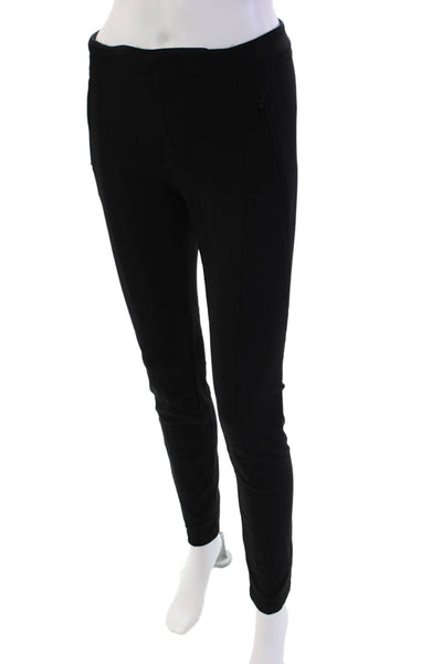 Vince Womens Zippered Mid-Rise Casual Pull-On Skinny Pants Black Size 8