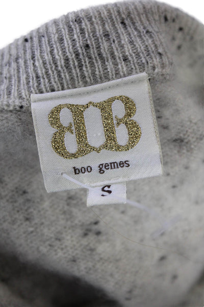 BB Boo Gemes Women's Long Sleeves Cashmere Pullover Sweater Gray Size S