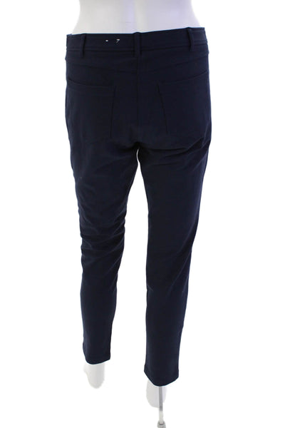 J. Mclaughlin Women's Button Closure Straight Leg Pants Navy Blue Size 8