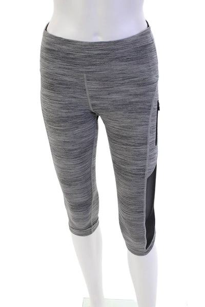 Lululemon Womens High Rise Zip Pocket Cropped Leggings Gray Size 6