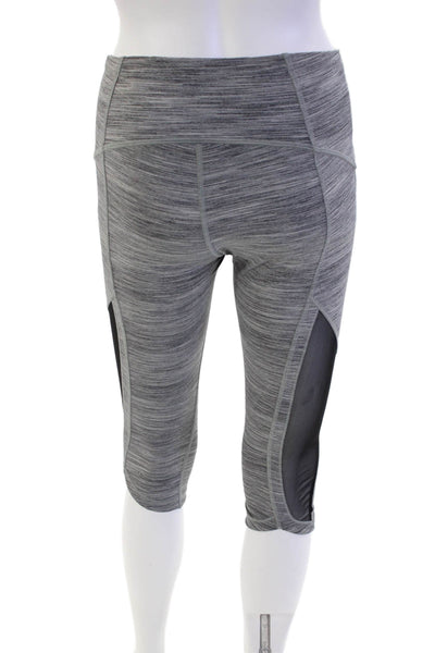 Lululemon Womens High Rise Zip Pocket Cropped Leggings Gray Size 6