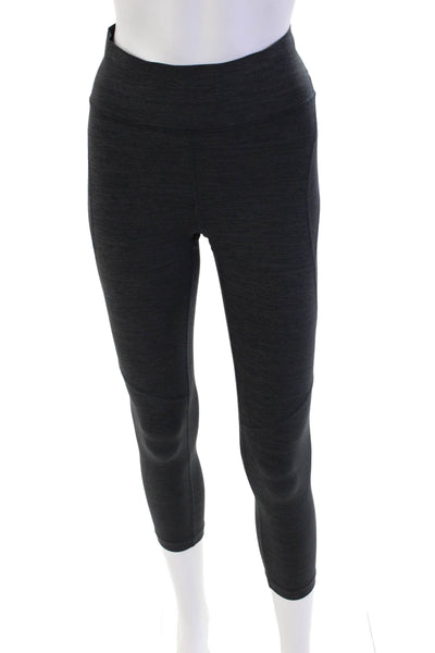 Outdoor Voices Womens High Waisted Solid Ankle Leggings Gray Size S