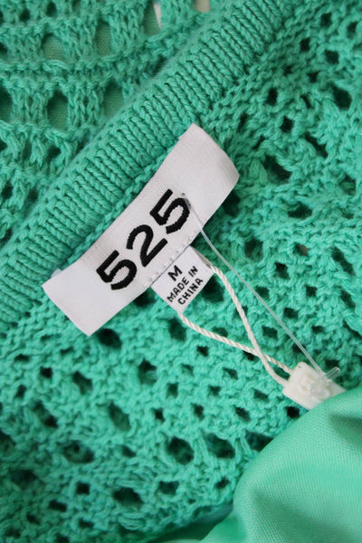 525 Womens Cashmere Square Neck Spaghetti Strap Knit Dress Blue Size M