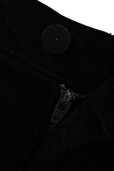 L Agence Womens Margot High Rise Skinny Ankle Jeans Black Cotton Size 26