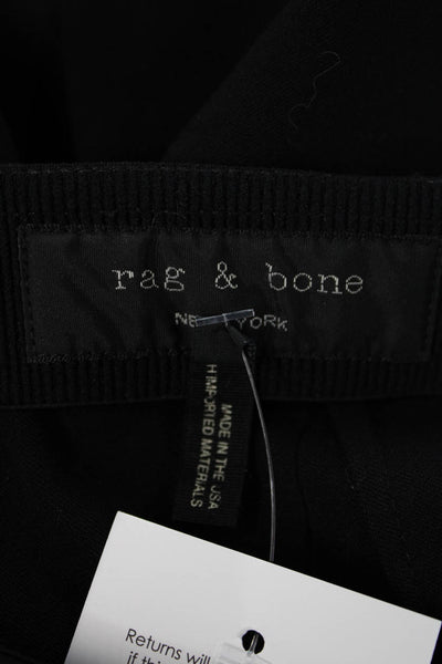 Rag & Bone Womens Cotton Blend Mid-Rise Skinny Pants Trousers Black Size 2