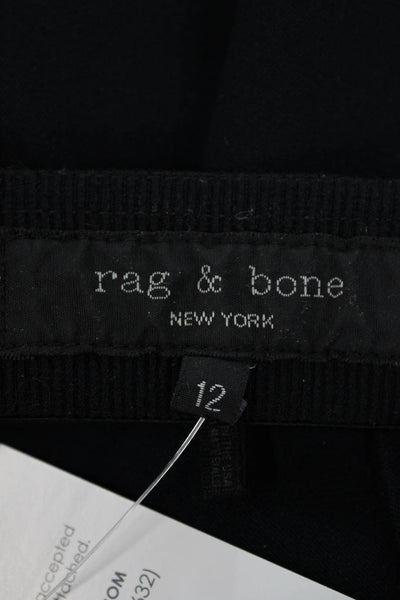 Rag & Bone Womens High Waisted Back Zippered Skinny Leg Pants Dark Blue Size 12