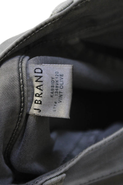 J Brand Womens Cotton Zippered Ankle Detail Skinny Jeans Light Gray Size 31