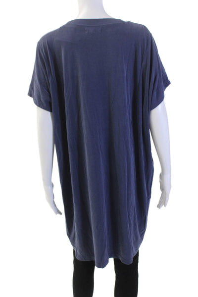 Madewell Womens Short Sleeve Relaxed Fit Longline T Shirt Blue Size M