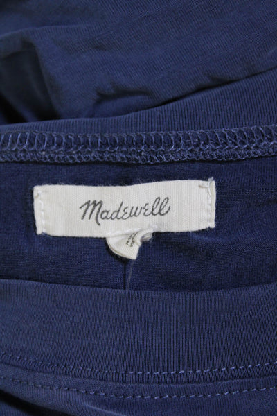 Madewell Womens Short Sleeve Relaxed Fit Longline T Shirt Blue Size M
