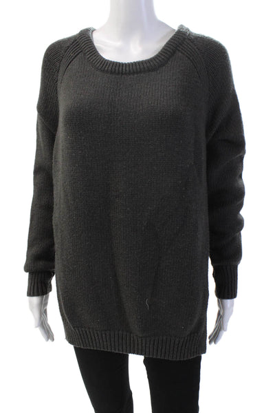 Lululemon Womens Long Sleeve Hem Slit Pullover Sweater Gray Size S