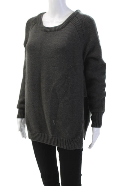 Lululemon Womens Long Sleeve Hem Slit Pullover Sweater Gray Size S
