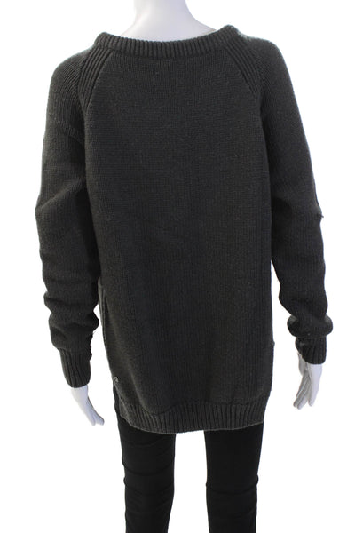 Lululemon Womens Long Sleeve Hem Slit Pullover Sweater Gray Size S